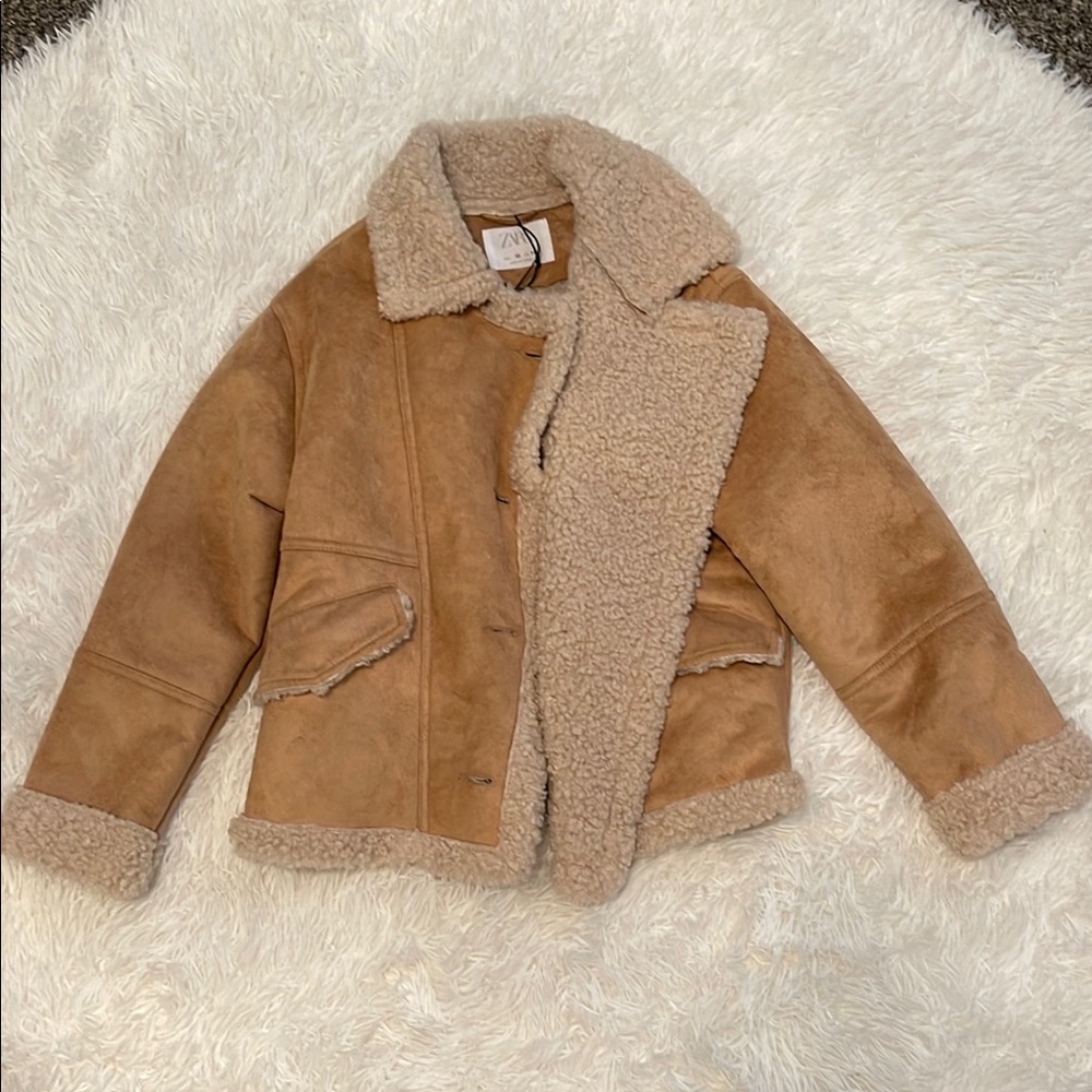 ZARA Girls Shearling Jacket sz 12